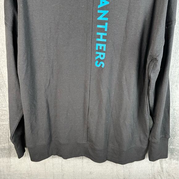 NFL Carolina Panthers Top Womens Large Black Tunic Logo NEW Long Sleeve Football - Picture 6 of 14
